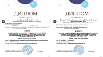 Поздравляем призеров и победителей XI Всероссийского конкурса исследовательских проектов!