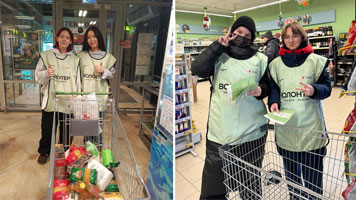 Волонтеры Сибстрина помогли собрать 90 кг продуктовой помощи для людей, оказавшихся в трудной жизненной ситуации